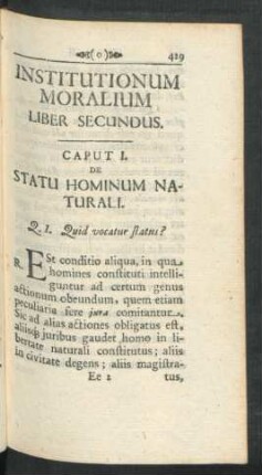 Caput I. De Statu Hominum Naturali