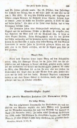 Einunddreißigstes Kapitel. Der zweite Pariser Frieden (20. November 1815). Die heilige Allianz