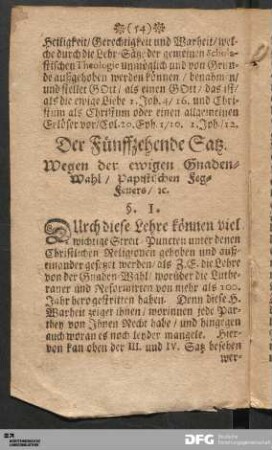 Der Fünffzehende Satz.