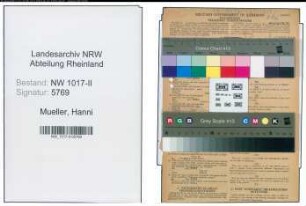 Entnazifizierung Hanni Mueller , geb. 23.06.1902 (Hausgehilfin)