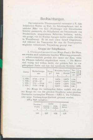 Beobachtungen.