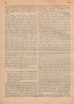 95-96 [Rezension] Schauf, Heribert, Die Einwohnung des Heiligen Geistes