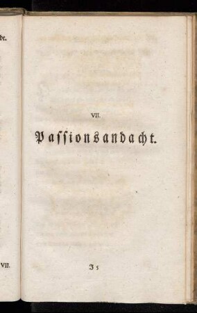 VII. Passionsandacht.