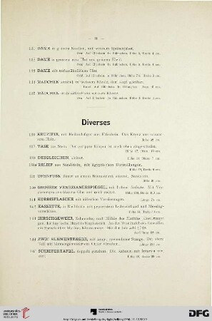Diverses (Nr. 136-150)