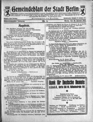 1927,5: Nr. 5, 30. Januar 1927