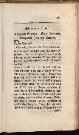 Siebenter Brief. Königreich Granada. Stadt Antequera. Königreiche Jaen und Cordova.