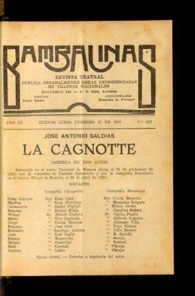La cagnotte : comedia en dos actos