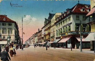 Erster Weltkrieg - Feldpostkarten. "Karlsruhe - Kaiserstraße"