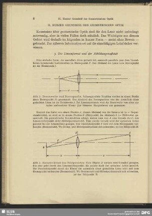 II. Kurzer Grundriss der geometrischen Optik