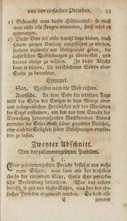 Zweyter Abschnitt. Von den zusammengesetzten Perioden