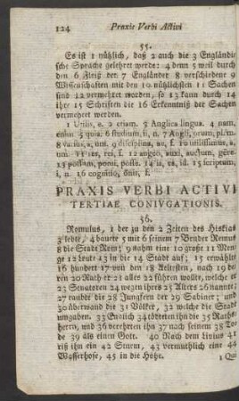 Praxis Verbi Activi Tertiae Coniugationis.