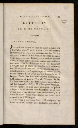 29-39, Lettre IV.-VII.