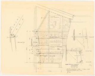 Bundesgartenschau 1955, Kassel: Bücherstube in der Orangerie, Wand 1:20, 1:5