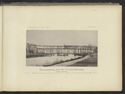 Eisenbahnbrücke über den Lech bei Kaufering.