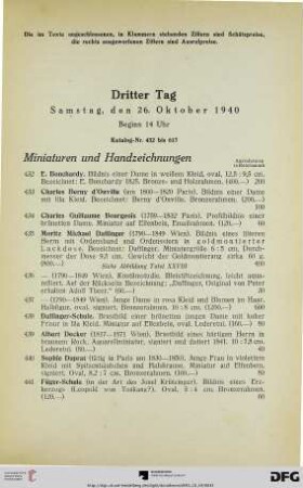 Miniaturen und Handzeichnungen (Nr. 432-467)