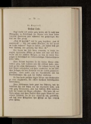 11. Kapitel. Erstes Leid.