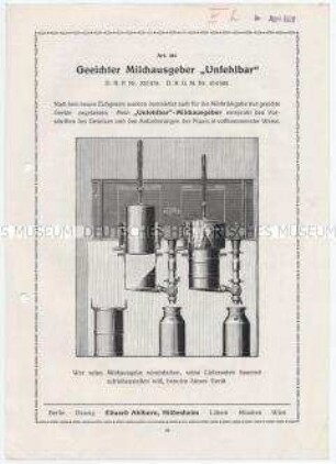 Geeichter Milchausgeber "Unfehlbar"