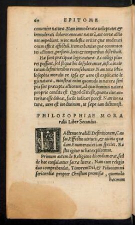 Philosophiae Moralis Liber Secundus.