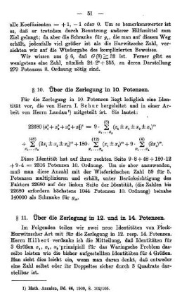 § 10. Über die Zerlegung in 10. Potenzen.