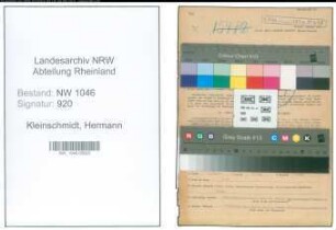 Entnazifizierung Hermann Kleinschmidt , geb. 13.02.1903 (Postschaffner)