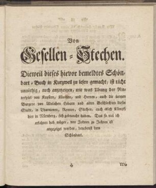 Von Gesellen-Stechen.