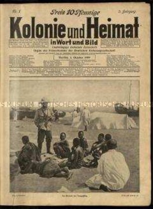 Kolonialzeitung Kolonie und Heimat, Jahrgang 3, 1909/10, Nr. 1-26, jeweils mit Nachrichtenbeilage