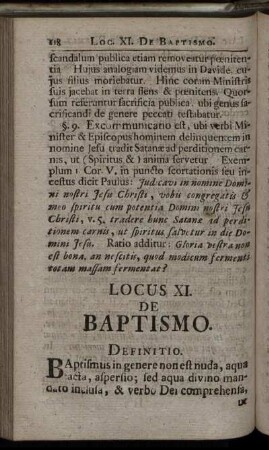 Locus XI. De Baptismo.