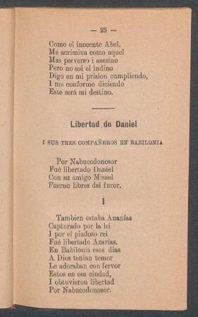 Libertad de Daniel i sus tres compañeros en Babilonia