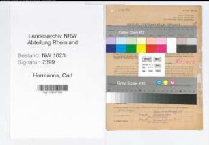 Entnazifizierung Carl Hermanns , geb. 04.07.1906 (Angestellter)