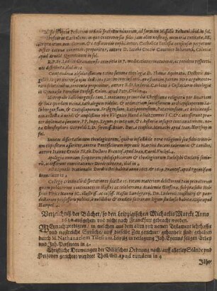 Verzeichniß der Bücher/ so den Leipzigischen Michaelis Marckt Anno 1620. außgehen/ ...