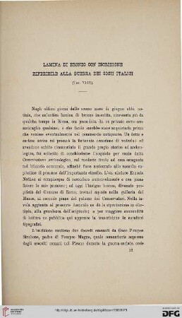36: Lamina di bronzo con iscrizione riferibile alla guerra dei socii italici