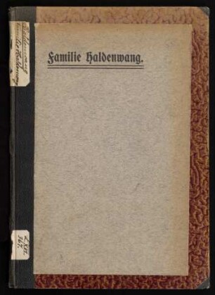 Chronik und Stammtafel der Familie Haldenwang