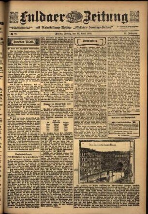 Zweite Ausgabe vom Freitag, den 18. April 1902.