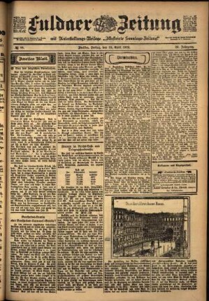 Zweite Ausgabe vom Freitag, den 18. April 1902.