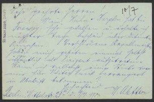Brief an B. Schott's Söhne : 09.07.1901