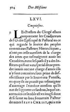 LXVI. Cinquiesme