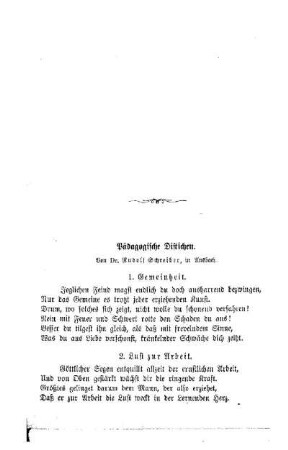 Pädagogische Distichen