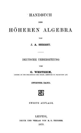 Bd. 2: Cours d'algèbre supérieure 
