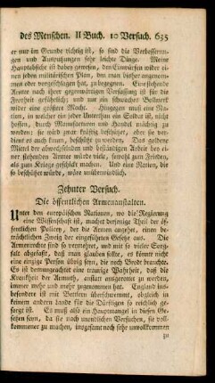 Zehnter Versuch. Die öffentlichen Armenanstalten