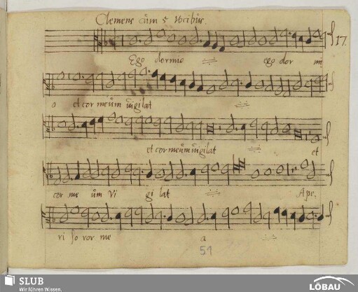 Clemens non Papa, Jacobus: Ego dormio et cor meum vigilat