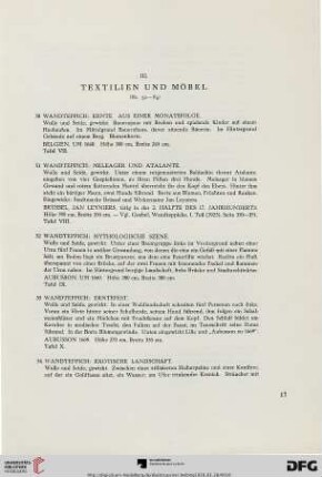 III. Textilien und Möbel (Nr. 50-69)