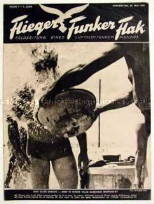 Illustrierte Kriegszeitung eines Luftflottenkommandos "Flieger Funker Flak" u.a. mit Bildern vom Krieg in Nordafrika