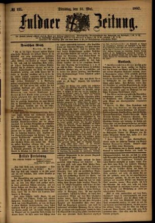 Ausgabe vom Dienstag, den 31. Mai 1887.