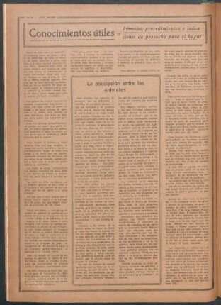 La asociación entre los animales