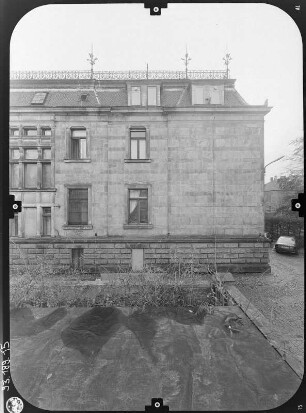 Löbau, Hartmannstraße 5. Villa Sanssouci (1889; B. F. Berthold). Teilansicht von Nordost