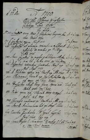 Aus Tho. Osborne Englischem Catalogo. Lond. 1750.