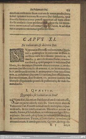 Caput XI. De Voluntate & decretis Dei
