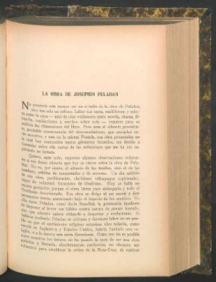 La obra de Josephin Peladan