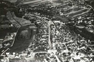 Geithain. Stadtansicht. Luftbild-Schrägaufnahme von Südost