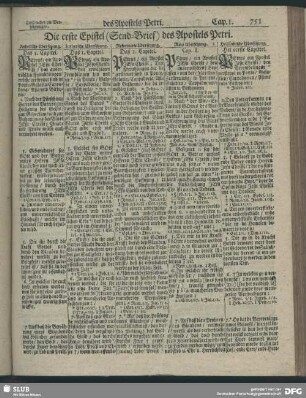 Die erste Epistel (Send-Brief) des Apostels Petri